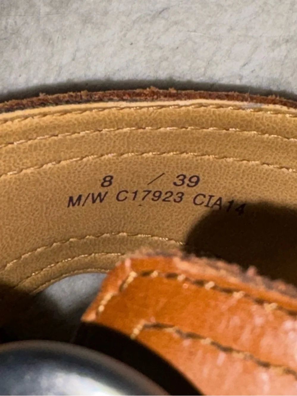 BOC Born Concept Pounce Leather Cork Wedge Slide Sandals Brown Comfort Size 8